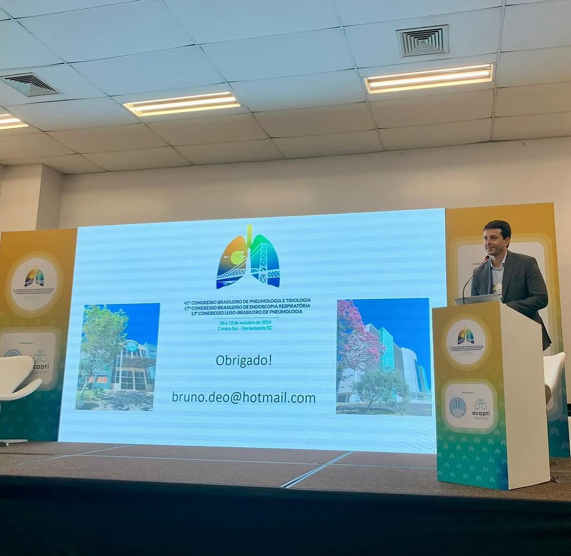 Dr. Bruno Déo de Oliveira em congresso de pneumologia